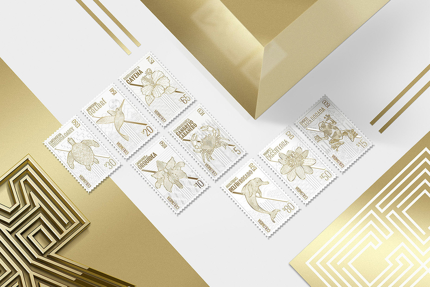 國外城市插畫郵票品牌vi設(shè)計(jì)案例，城市品牌vi設(shè)計(jì)，vi形象設(shè)計(jì)，深圳vi設(shè)計(jì)，左右格局